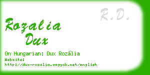 rozalia dux business card