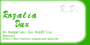 rozalia dux business card